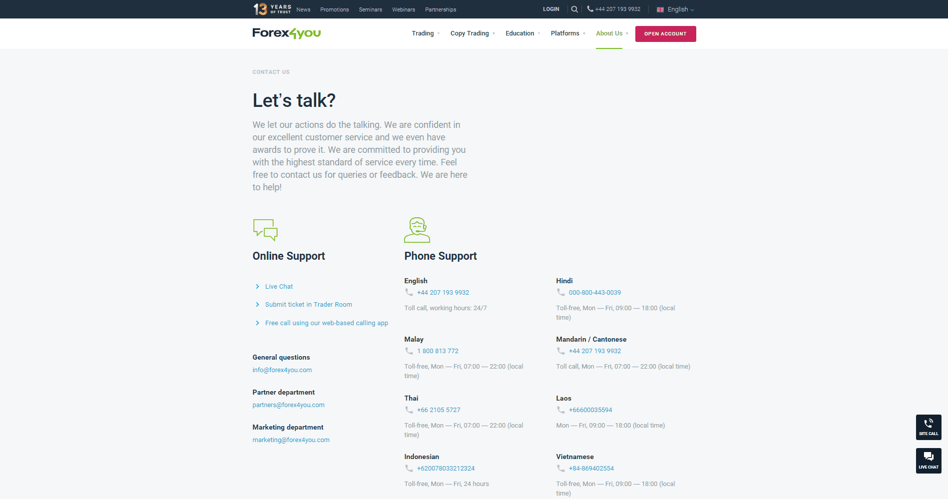 Forex4you Review customer support Forex4you Review customer support